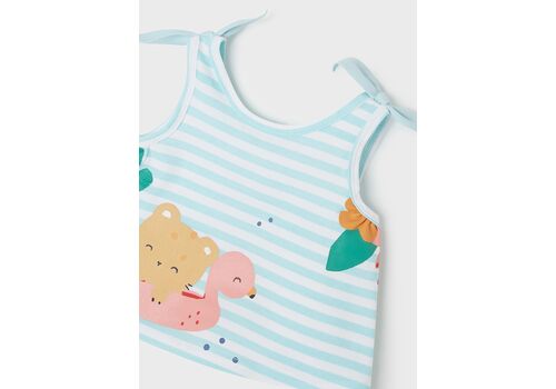 Σετ 3τμχ μαγιο, μπλούζα και καπέλο Mayoral  κορίτσι 1620-049