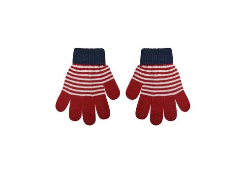 Children's gloves with red stripes
