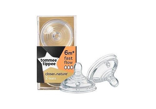 Tommee Tippee Baby Closer To Nature Teats Fast Flow 6m+