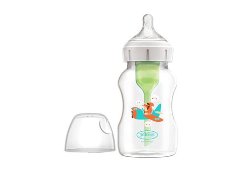 Dr. Brown's Πλαστικό Μπιμπερό Options+ Κατά των Κολικών με Θηλή Σιλικόνης 330ml για 3+ μηνών Σκίουρος