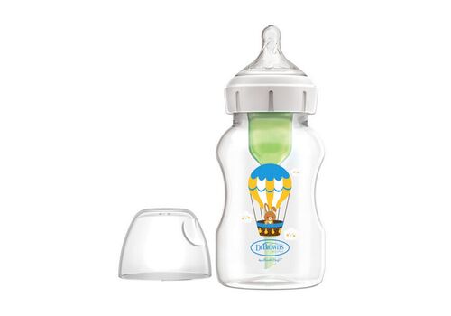 Dr. Brown's Πλαστικό Μπιμπερό Options+ Κατά των Κολικών με Θηλή Σιλικόνης 330ml για 3+ μηνών Λαγουδάκι