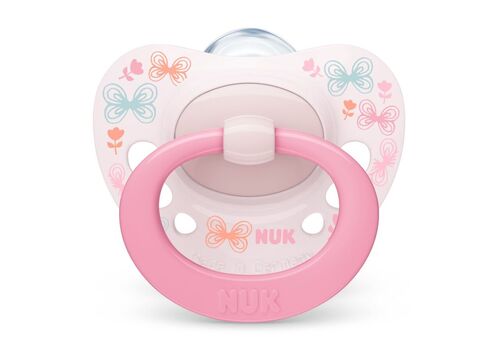 NUK Signature Πιπίλα Σιλικόνης 0-6 σχ. ροζ