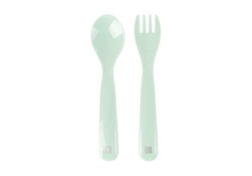Kikkaboo Σετ Κουτάλι Και Πιρούνι PP Glossy Mint