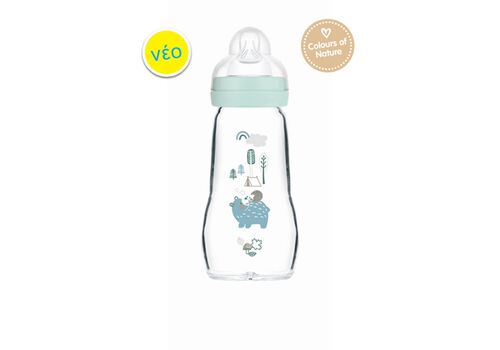 Μπιμπερό Γυάλινο Feel Good 260ml – Συλλογή Forest Σιελ