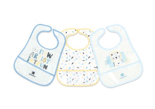 Σαλιάρες αδιάβροχες 3τμχ  Arty Blue