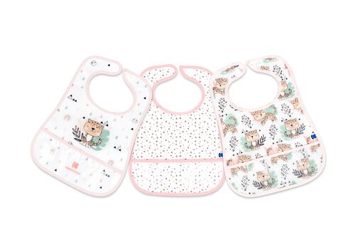 Σαλιάρες αδιάβροχες 3τμχ Savanna Pink