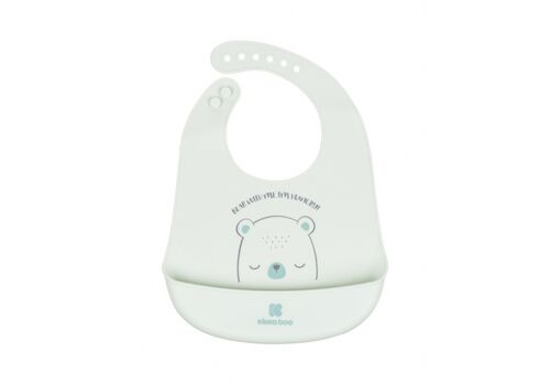 Βρεφική Σαλιάρα Σιλικόνης- Kikkaboo Silicone Bib Bear With Me Mint