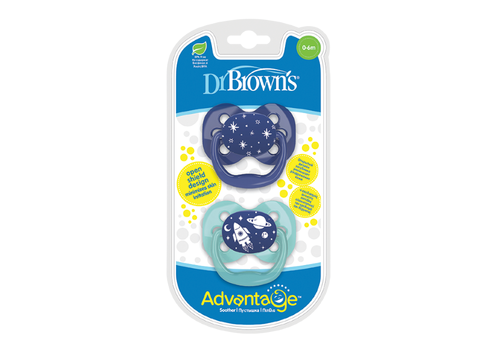 Πιπίλες σιλικόνης Dr. Brown’s™ Advantage 0-6 μπλε  2τμχ