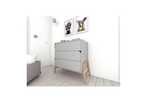 Συρταριέρα Bellamy Lotta Grey με 3 συρτάρια