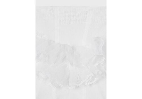 Mayoral Καλσόν με βολάν νεογέννητο λευκό 9531-086