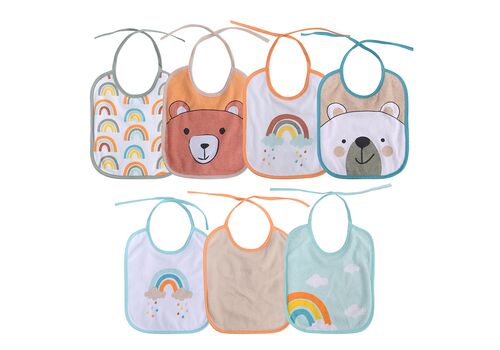 Σαλιάρες σετ 7 τμχ με κορδόνι Lorelli