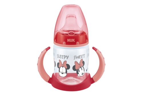 NUK First Choice Μπιμπερό Εκπαίδευσης Disney Mickey 150 Ml Με Στόμιο Σιλικόνης & 2 Λαβές Κόκκινο