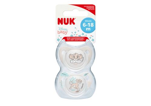 NUK Lion King Πιπίλες Σιλικόνης 6-18 μηνών