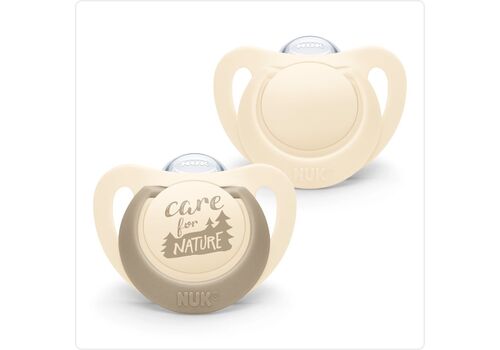 NUK For Nature Πιπίλα Σιλικόνης 2τμχ εκρού