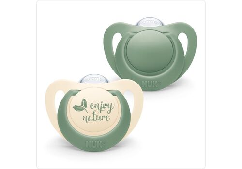 NUK For Nature Πιπίλα Σιλικόνης 2τμχ πράσινο