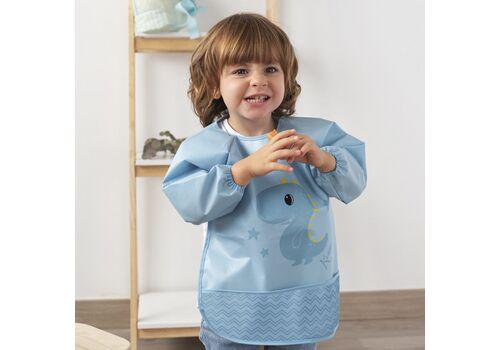 Αδιάβροχη Σαλιάρα-Ποδιά με Μανίκια Little Dinosaur