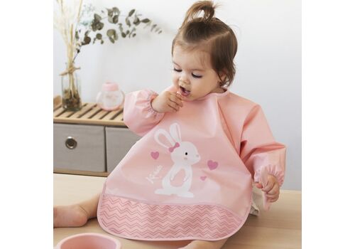 Αδιάβροχη Σαλιάρα-Ποδιά με Μανίκια Lovely Bunny