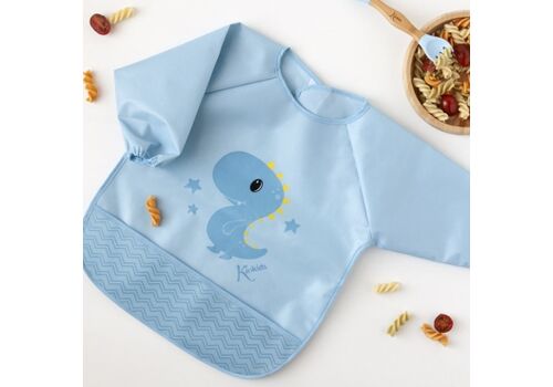 Αδιάβροχη Σαλιάρα-Ποδιά με Μανίκια Little Dinosaur