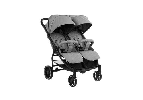 Καροτσάκι για δίδυμα  Kikkaboo Happy 2 Light Grey 2023