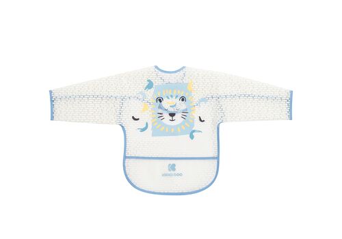 Αδιάβροχη Σαλιάρα Πλαστική catcher Arty Blue με Τσέπη & Μανίκια για 4 m+