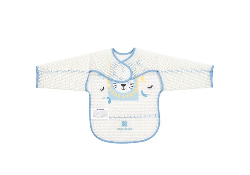 Αδιάβροχη Σαλιάρα Πλαστική catcher Arty Blue με Τσέπη & Μανίκια για 4 m+