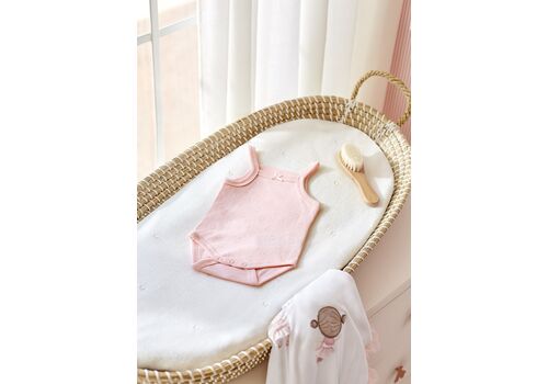 Mayoral Κορμάκι με τιράντες από βιώσιμο βαμβάκι ροζ