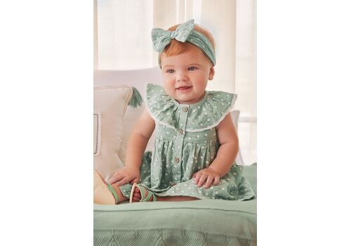 Mayoral Φόρεμα από βιώσιμο βαμβάκι με κορδέλα 1804-060