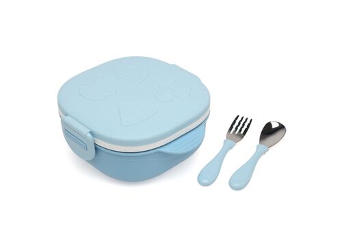 Δοχείο Φαγητού με Ανοξείδωτο ταψάκι Μπλε 450ml