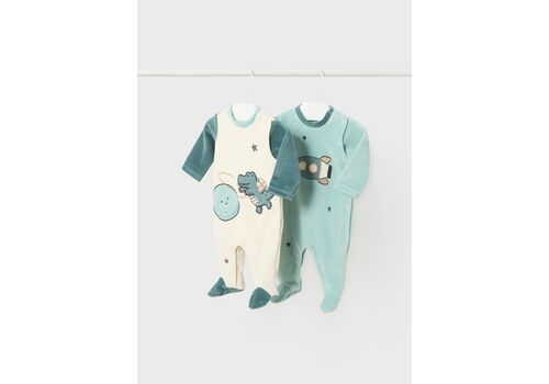 Mayoral Σετ 2 φορμάκια βελούδο από βαμβάκι BCI Νεογέννητο 2753-045